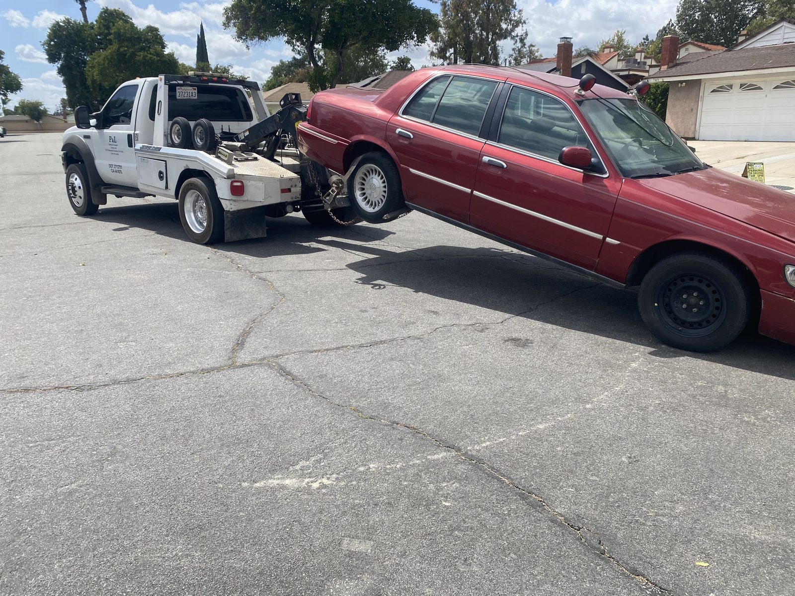 P&L Towing wheel-lift tow truck in Ontario, CA